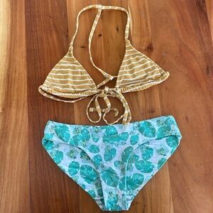 June swimwear bikini bottom and top small